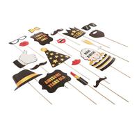 Zink 25PC Birthday Party Photo Booth Props - 25 Multicolored Happy Birthday Props for Adults & Kids