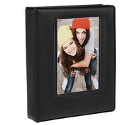 Zink 2x3 Photo Album 64-Pocket Mini Photo Album w/Transparent Window Cover for 2”x3” ZINK Zero Ink Photo Paper Compatible with Kodak, Lifeprint, Polaroid, HP, Canon, Fujifilm 2x3" Photos, Black