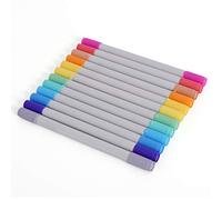 Zink Colorful Fine & Chisel Double/Twin Tip Markers, 12 Pack