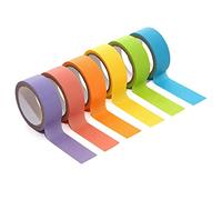 Zink Washi Tape Set with Full Rainbow of Pastel Colors, Colourful, Medium