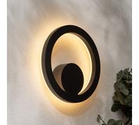 Zink IPSE IP65 Black LED Outdoor Round Wall Up & Down Light