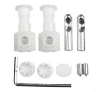 Zink Plated Fixing Bolts Kit, Toilet Fixing Bolt Set Compatible For Wall Hung Toilet(White)