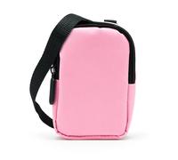 Zink Soft Camera Case Small Instant Print Camera & Printer Bag w/Photo Paper Pocket, Zipper Closure & Crossbody Shoulder Strap (Pink) for Kodak, Lifeprint, Polaroid, HP, Canon, Fujifilm