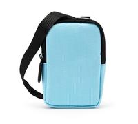 Zink Soft Camera Case for Small Instant Camera and Printer Bag with Photo Paper Pocket, Zip and Shoulder Strap (Blue) for Kodak, Lifeprint, Polaroid, HP, Canon, Fujifilm