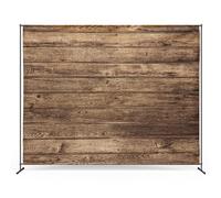 Zink Vintage Wooden Wall Backdrop - Wrinkle-Free 4.5 Ft x 6 Ft Gray Wooden Photo Studio Backdrop for Birthdays, Weddings, Baby Showers, and More