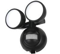 ZINK ZN-30508-BLK Felis Double LED Wall Light, IP44, Black, 5000K, PIR Motion Sensor, Battery