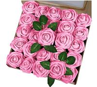 Zinnia Artificial Flowers Home Foam Box Illustration Valentine's Decoration DIY Flower 25 Daily Gift Pc Wedding Bouquet Rose Simulation Festival Day Home Decor (Pink, One Size)