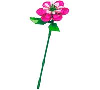 Zinnia Flower Building Blocks Set - Make Your Own Bouquet Faux Plant Bricks Toy Kits - for Kids 6+ and Adults
