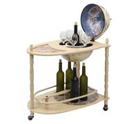 zinnia wooden freestanding globe bar wind stand in white
