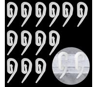 ZINNIAUK 100 x Curtain Hooks Plastic - 3.2 x 1.2cm | White Heavy Duty Hooks for Header tape, Window, Door, Shower, Pencil Pleat & Drapery Ensure Long-Lasting Support