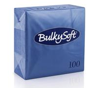 ZINNIAUK 100 x Dark Blue Bulkysoft Paper Napkins - 33x33cm | Soft, Thick & Premium Quality Disposable Tableware Napkins Party Tissue Serviettes