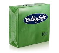 ZINNIAUK 100 x Green Bulkysoft Paper Napkins - 40x40cm | Soft, Thick & Premium Quality Disposable Tableware Napkins Party Tissue Serviettes