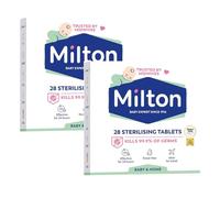 ZINNIAUK 2 x Milton Sterilising Tablets - 56 Tablets for Cleaning Baby Bottles, Breastfeeding Accessories & Equipment - Rinse-Free, Travel-Friendly Household Hygiene Solution for Home or On-The-Go Use