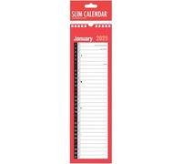 ZINNIAUK 2026 Slim Calendar | Tall Narrow Format | Spiral Bound Wall Hanging Calendar for Home or Office Use | Space-Saving & Beautifully Designed to Keep Your Days Organised