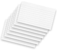 ZINNIAUK 300 x White Record Cards 5 x 3 Inch | Includes Ruled Revision Cards | Useful in Study, Notes, Revision, Flashcards, Office & School Exams | Durable and Easy to Write