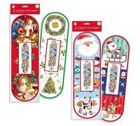 ZINNIAUK 4 x Christmas Card Holder Traditional & Cute Festive Design Durable & Reusable Christmas decoration to hold festive greeting cards, Letters, Notes & Photos
