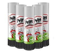 ZINNIAUK 5 x Pritt Glue Stick - 11g Each | Strong Hold Child-Friendly, Skin-Safe, Eco Formula Adhesive with 97% Natural Ingredients for Kids, School Projects, Crafts, Paper, Fabric & Office Use