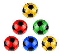 ZINNIAUK 6 x PVC Plastic Footballs in Assorted Colours | Lightweight Soft Play Balls for Kids | Safe Indoor & Outdoor Fun for Garden Games, Beach Days, School Sports & Everyday Active Play