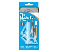 ZINNIAUK 9 Piece Geometry Set | All-in-One Student Compass Kit | Essential Tools for Drawing, Measuring, and Learning Geometry - With Protective Carry Case