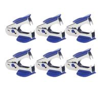 ZINNIAUK Blue Staple Remover with Ergonomic Grip | Compact & Lightweight Makes Unclipping Quick, Easy & Pain-Free Ideal for Office Desks, Classrooms & Paperwork (Pack of 6)