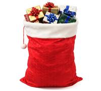 ZINNIAUK Giant Christmas Santa Sack - 80 x 60cm Felt Gift Bag | Santa Sack Large Reusable Xmas Present Sack for Kids & Family | Festive Stocking Filler Bag