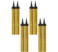 ZINNIAUK Golden Sparkling Fountain Candles in Twin Pack of 4 | Low-Smoke, Bright Sparkle & Long-Lasting Effect | Great for Birthdays, Anniversaries, Weddings, Parties & Special Occasions