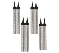 ZINNIAUK Silver Sparkling Fountain Candles in Twin Pack of 4 | Low-Smoke, Bright Sparkle & Long-Lasting Effect | Great for Birthdays, Anniversaries, Weddings, Parties & Special Occasions