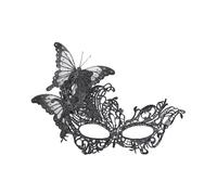 Zinniday Butterfly Masquerade Mask for Women - Black Glitter Butterfly Eyemask for Women Lady Couples Halloween Renaissance, Elf Mysterious Fantasy Fairy Masks for 1920s 50s Party Renfaire Prom