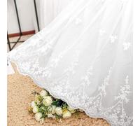 Zinowas Lace Bed Skirt King Size White Bed Skirt 18 Inch Drop Dust Ruffle Split Corners Bed Sheets Cover Excellent Quality Lace Bed Skirt White