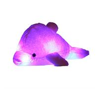 Zinsale 7 Color Changing LED Lighten Stuffed Dolphin Toy Plush Pillow Night Light (Pink, 45cm)