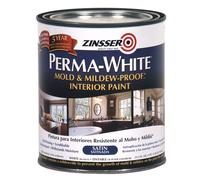 Zinsser 02704 Quart Satin Gloss Perma-White Mildew-Proof Bathroom Paint