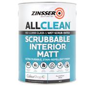 Zinsser AllClean Scrubbable Stain Resistant Interior Wall Paint Matt White - 5L