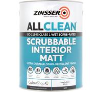 Zinsser Allclean White Matt Wall Paint, 2.5L