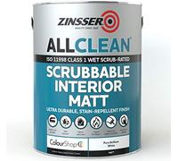 Zinsser AllClean Scrubbable Fire Rated Interior Paint 5L Brilliant White Matt