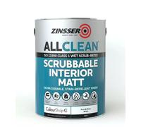 Zinsser AllClean Scrubbable Stain Resistant Interior Wall Paint Matt White - 5L
