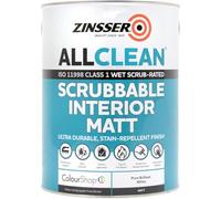 Zinsser Allclean White Matt Wall Paint, 2.5L