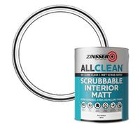 Zinsser AllClean Scrubbable Stain Resistant Interior Wall Paint Matt White - 5L