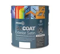 Zinsser Allcoat Exterior (Satin Finish) Solvent Based 2.5lt (Black or White) - Black