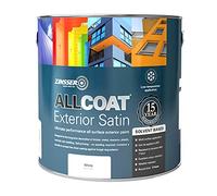Zinsser Allcoat Exterior (Satin Finish) Solvent Based 2.5lt (Black or White) - White