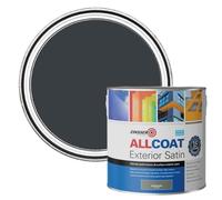 Zinsser Allcoat Exterior Water Based Mould Resistant Paint Satin Anthracite Grey (Ral 7016) 2.5 Litre