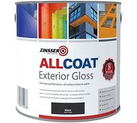 Zinsser Allcoat Exterior WB (Gloss Finish) Ready Mixed Colours 5 litre Black