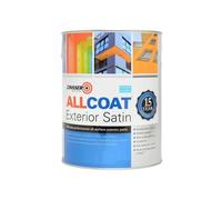 Zinsser Allcoat Exterior WB (Satin Finish) Ready Mixed Colours 5lt Anthracite Grey (Ral 7016)