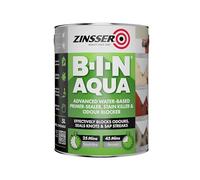 Zinsser B-I-N AQUA 5L | Water-based synthetic shellac primer and sealer for knot blocking, stain sealing and adhesion promotion.