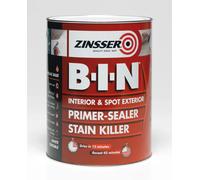 Zinsser B.I.N Primer, Sealer & Stain Killer Paint White 1 litre ZINBIN1L