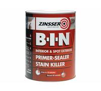 Zinsser B.I.N Primer, Sealer & Stain Killer Paint White 1 litre ZINBIN1L
