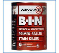 Zinsser BIN Primer Sealer - Stain Killer Paint - White or Grey - All Sizes