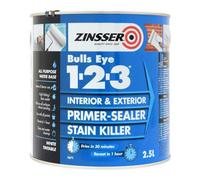 Zinsser ZINBE12325L 2.5 Litre 123 Bulls Eye Primer/Sealer Paint