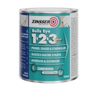 Zinsser BULLS EYE 1-2-3 *PLUS*** 1 litre Ready Mixed Colour - White