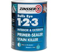 Zinsser Bulls Eye 123 Grey Primer Sealer Stain Block 500ml