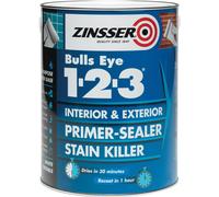 ZINSSER BULLS EYE 123 MULTI SURFACE PRIMER SEALER PAINT WHITE 5L